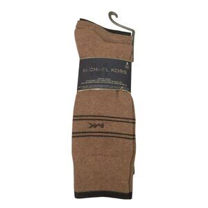 Michael Kors Men's Dress Socks OSFM Tan Gray Set of 3